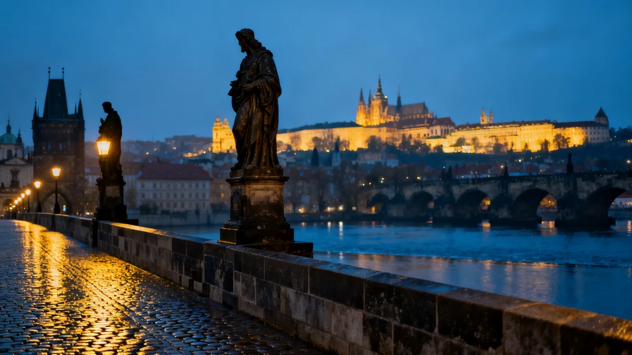 A Nighttime Stroll Through Prague's Ghostly Legends and Golden Lights